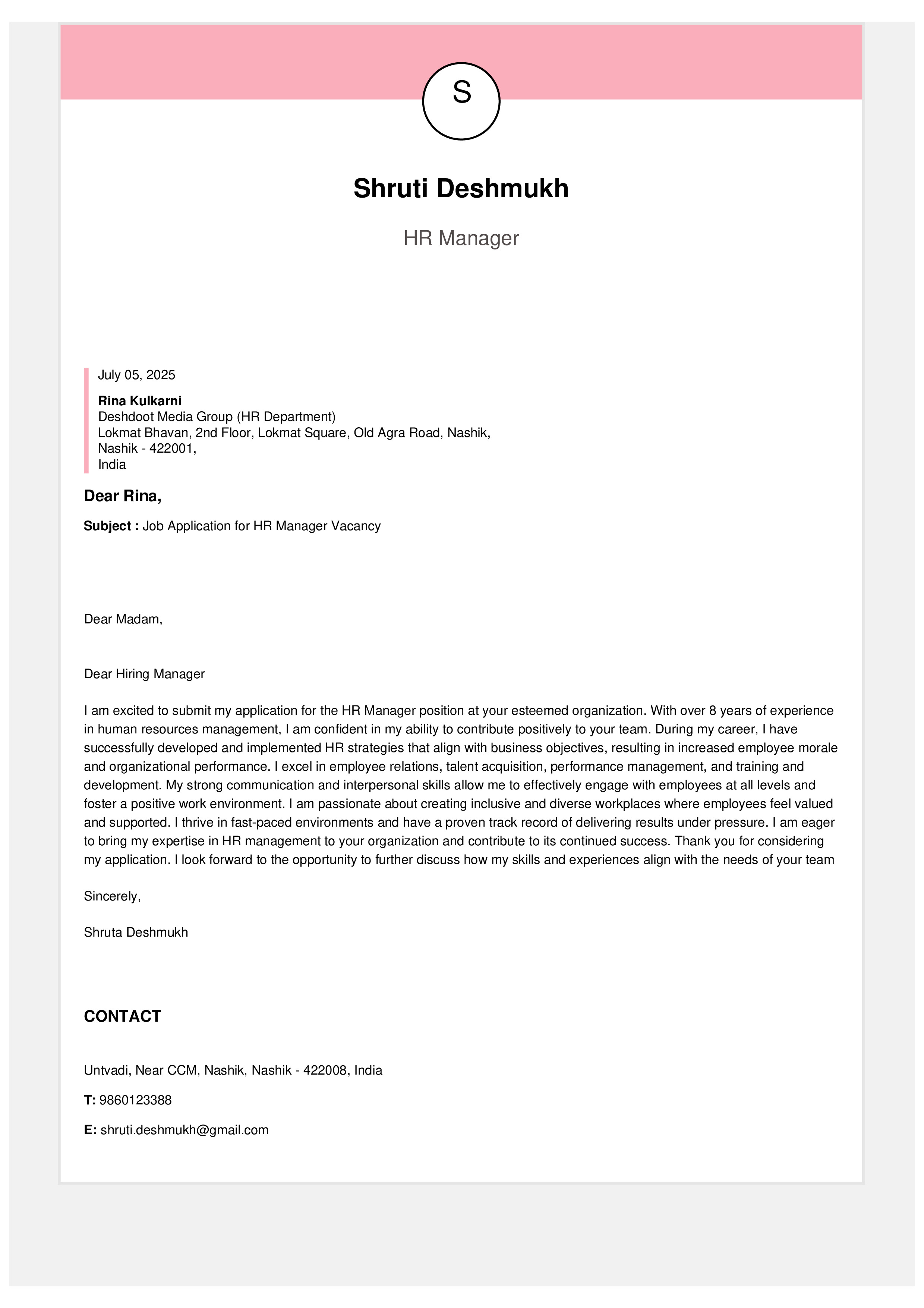 Engineer at R&H Hall Resume Sample