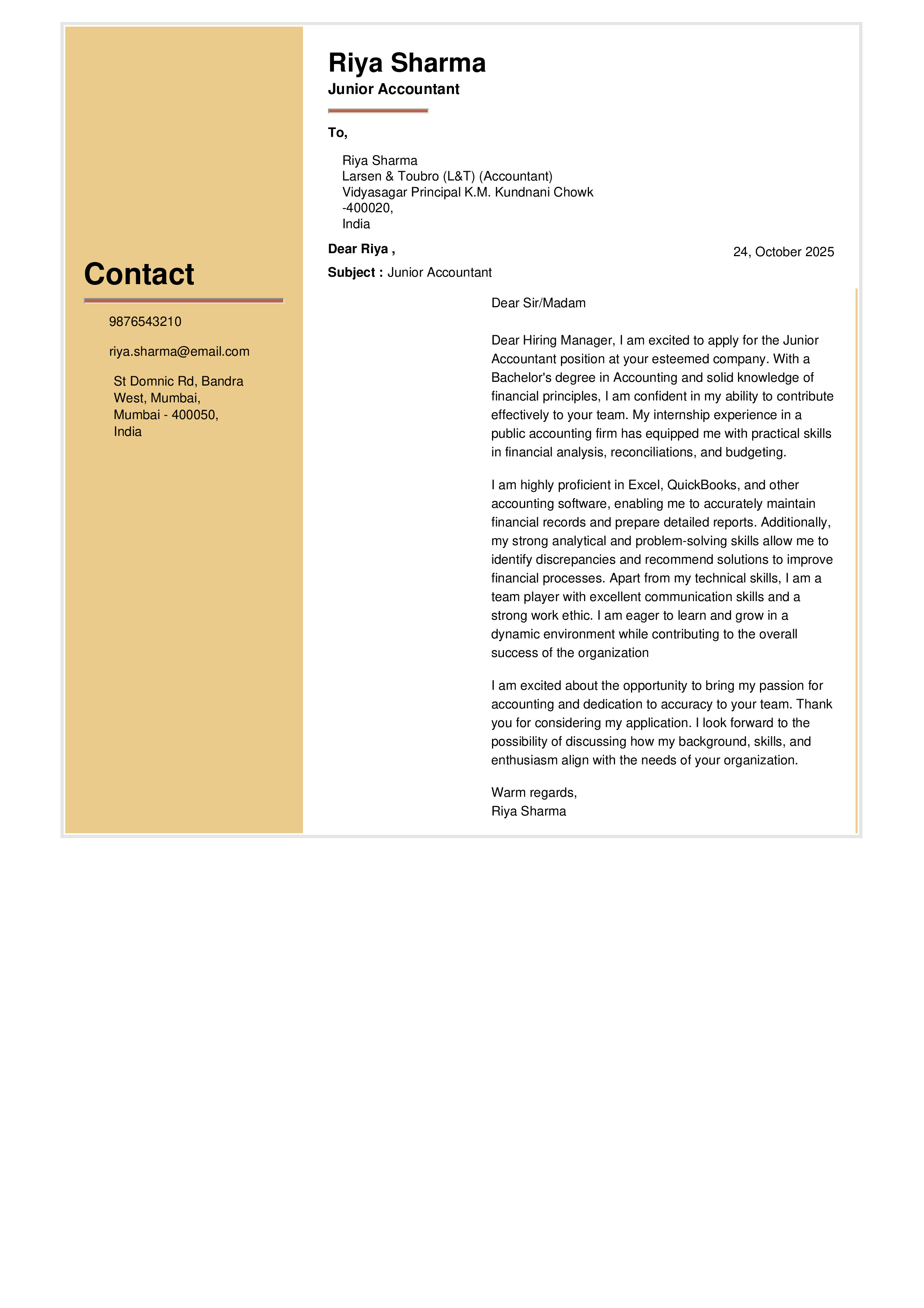 Engineer at R&H Hall Resume Sample