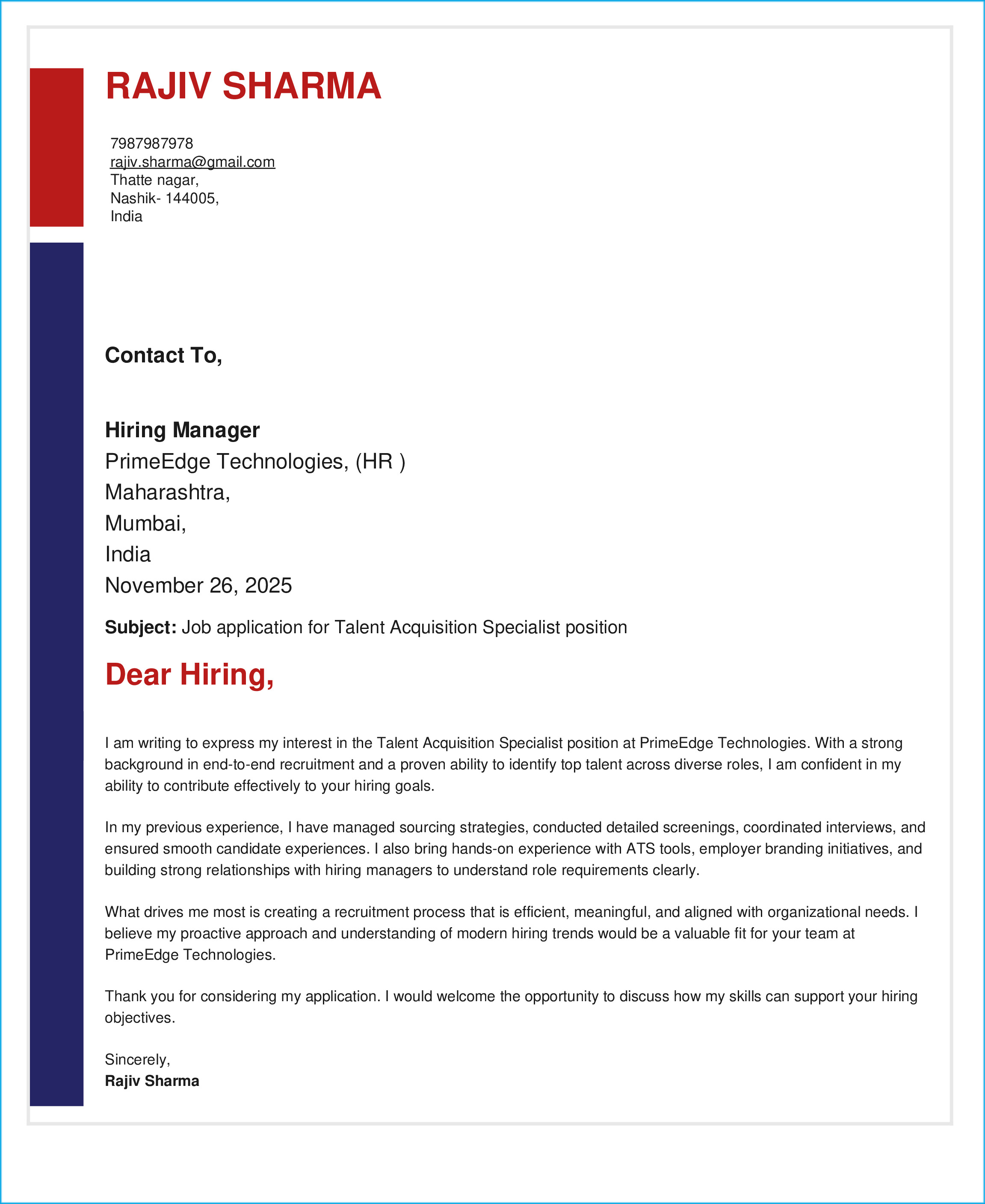 IRS Tax Examiner Resume Example