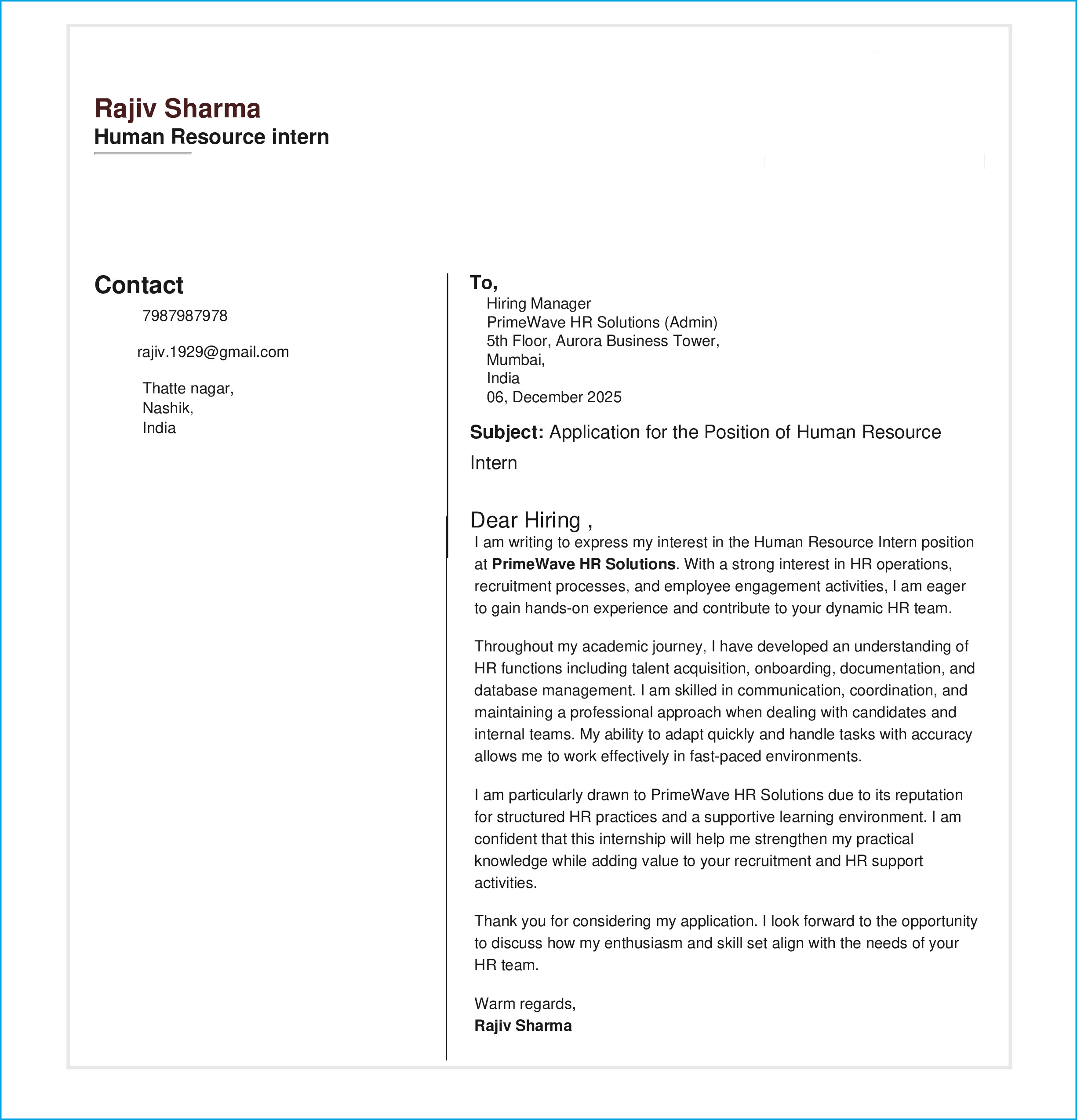 IRS Tax Examiner Resume Example