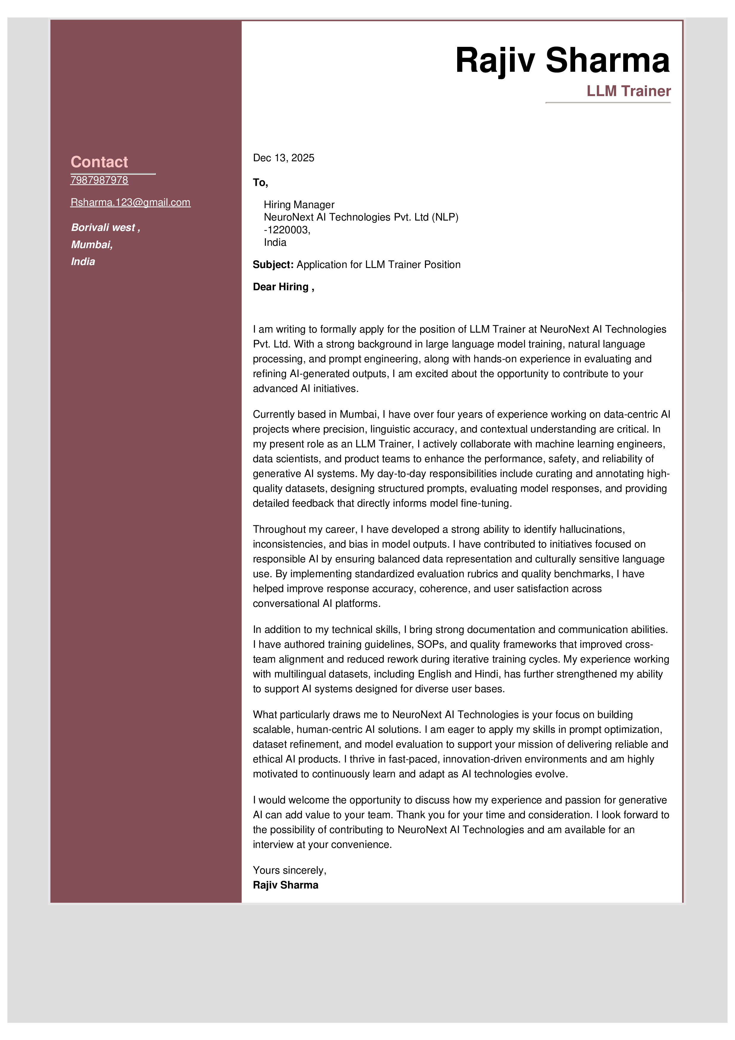 IRS Tax Examiner Resume Example