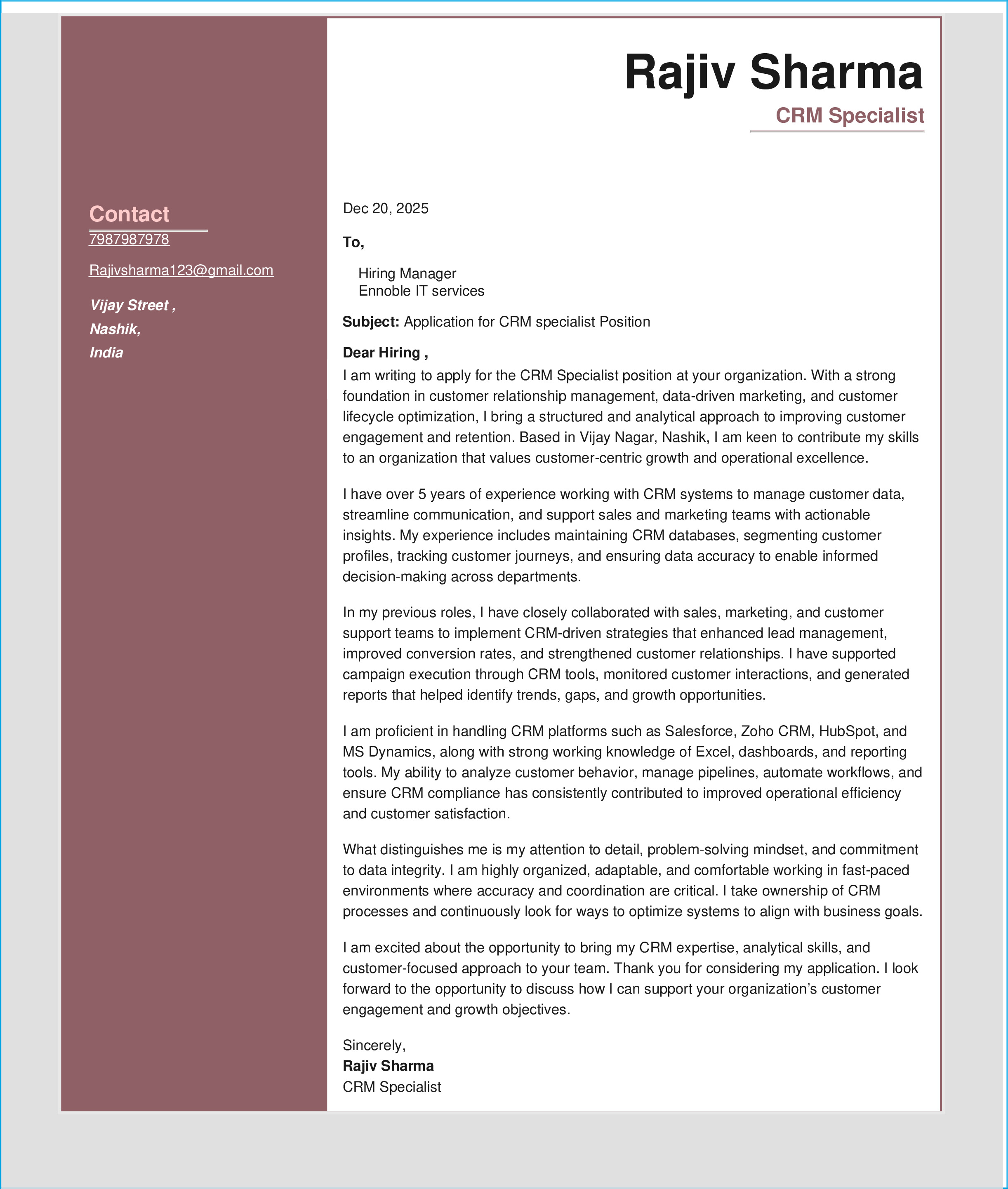 IRS Tax Examiner Resume Example