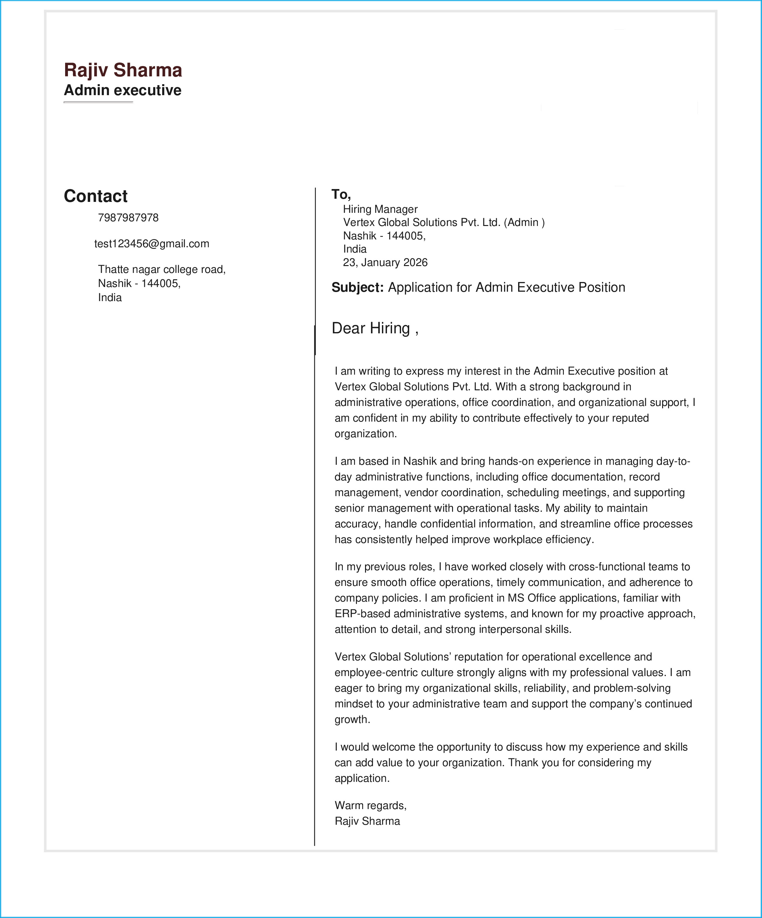 IRS Tax Examiner Resume Example