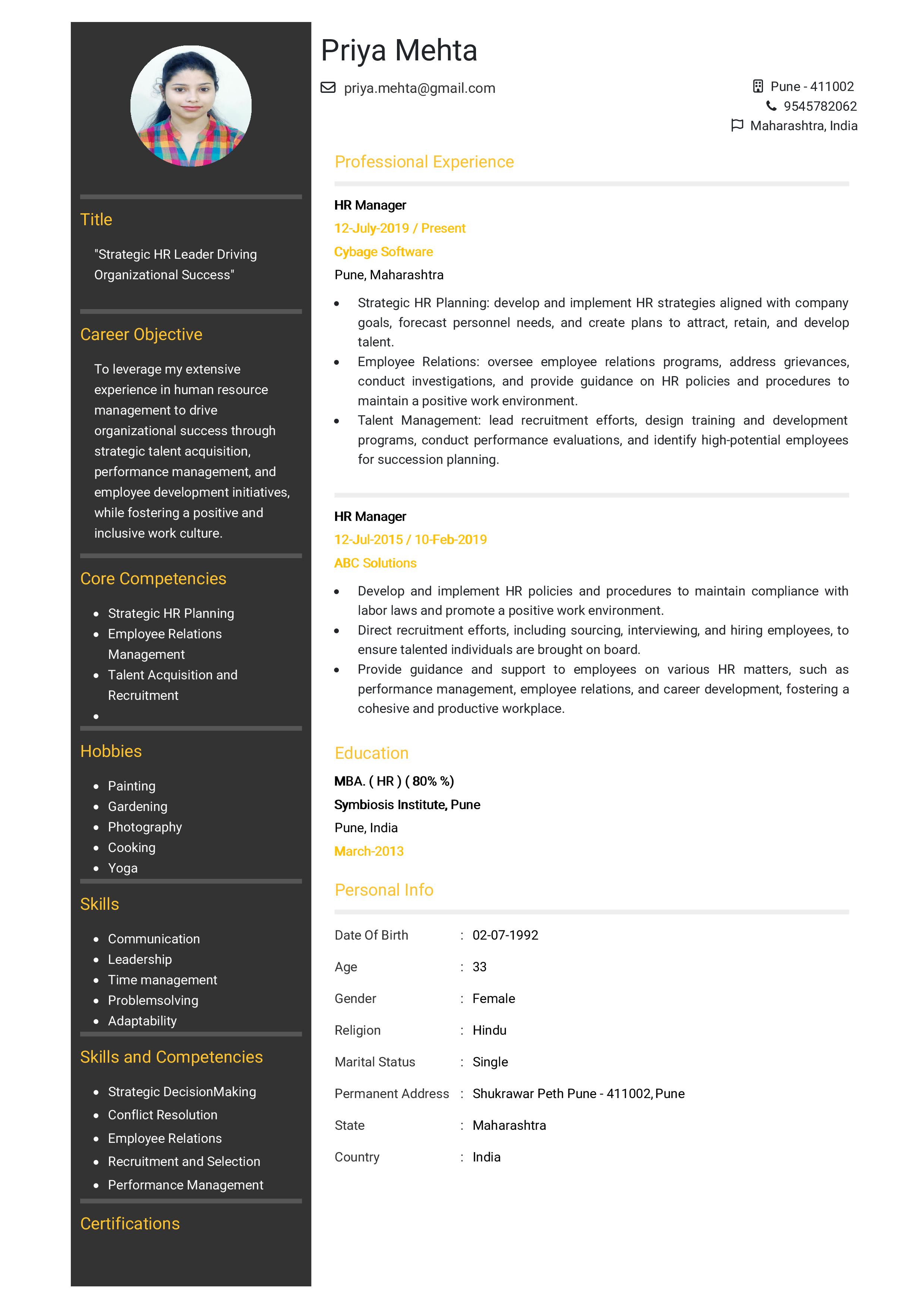 IRS Tax Examiner Resume Example