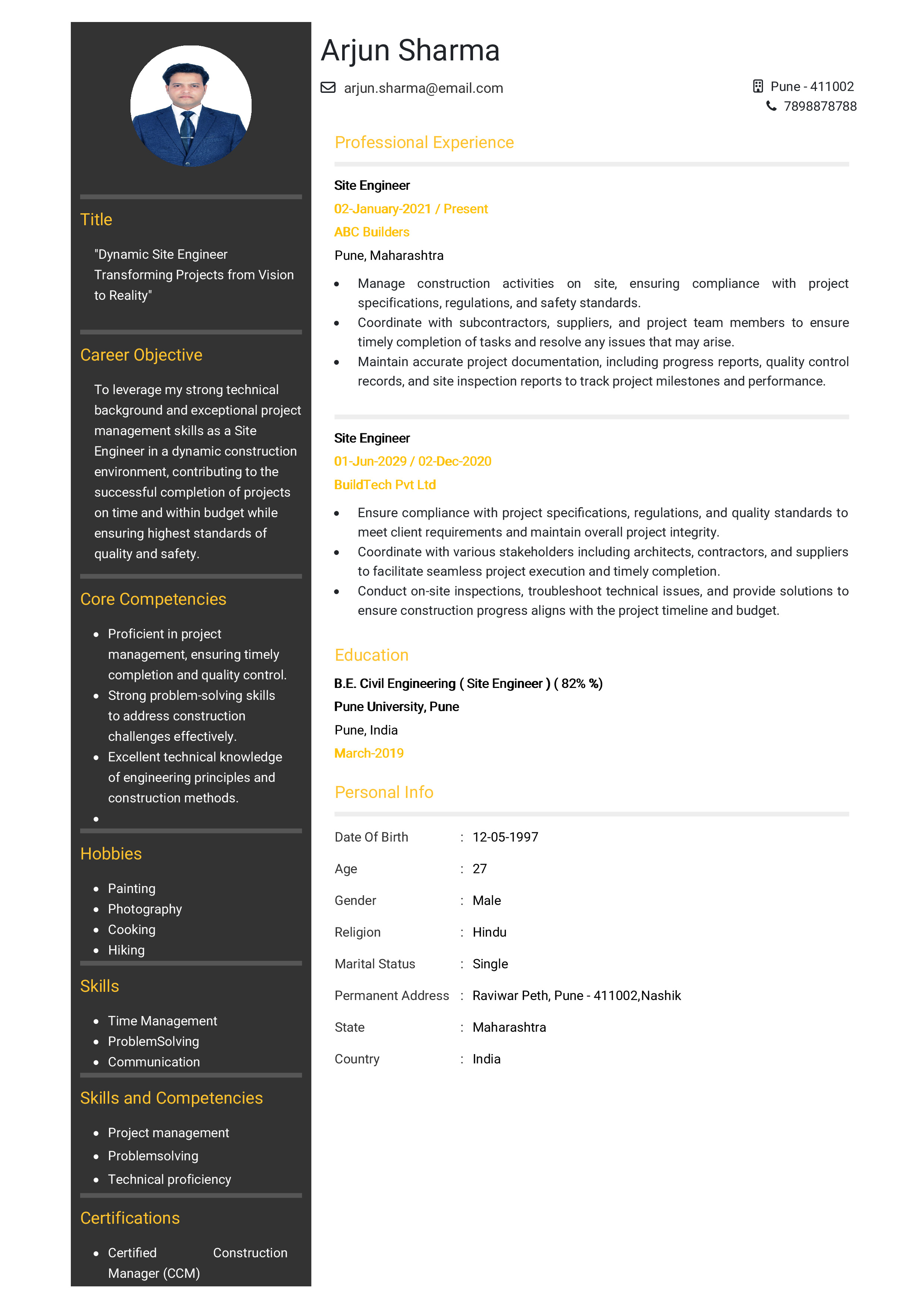 IRS Tax Examiner Resume Example
