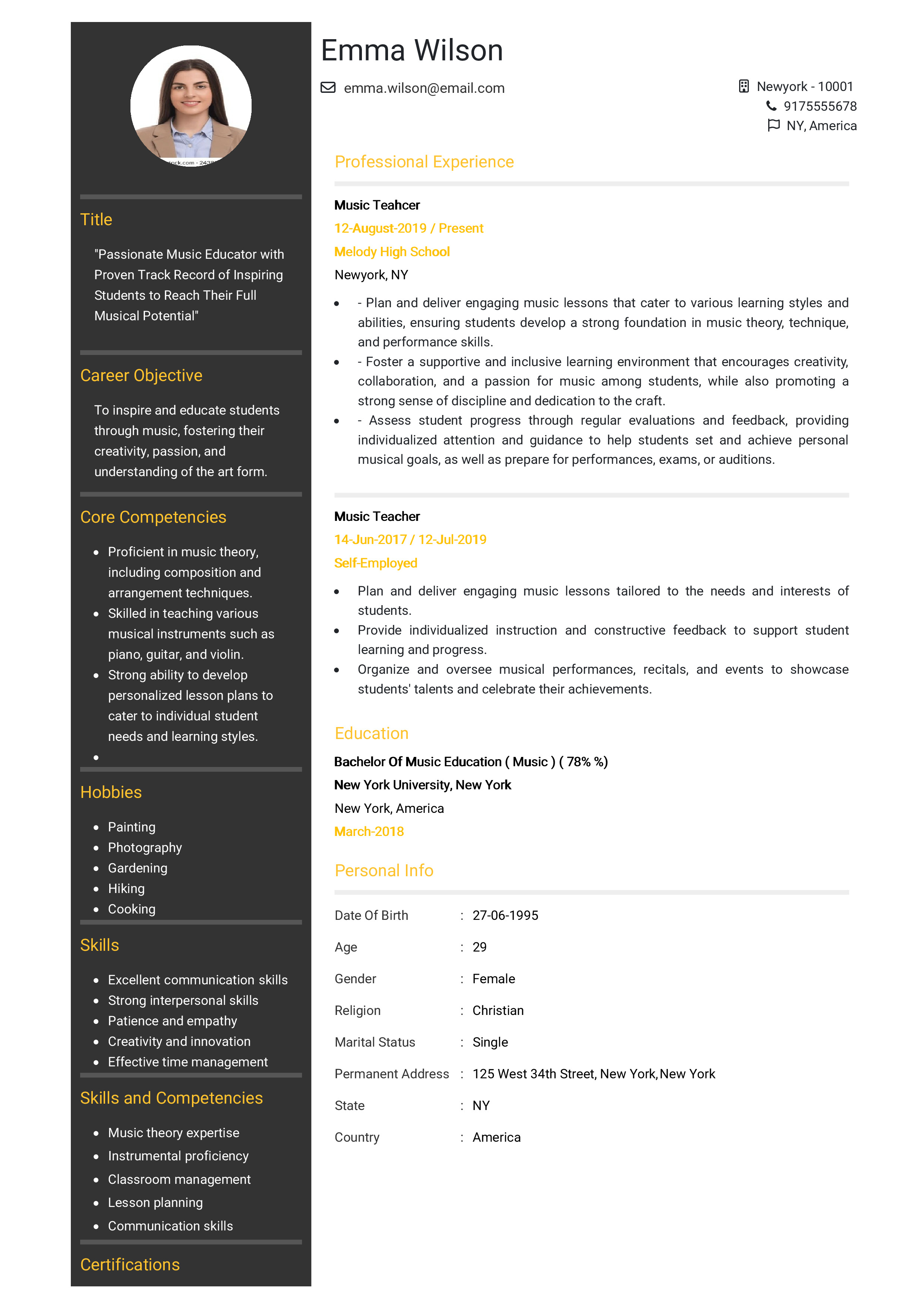 IRS Tax Examiner Resume Example