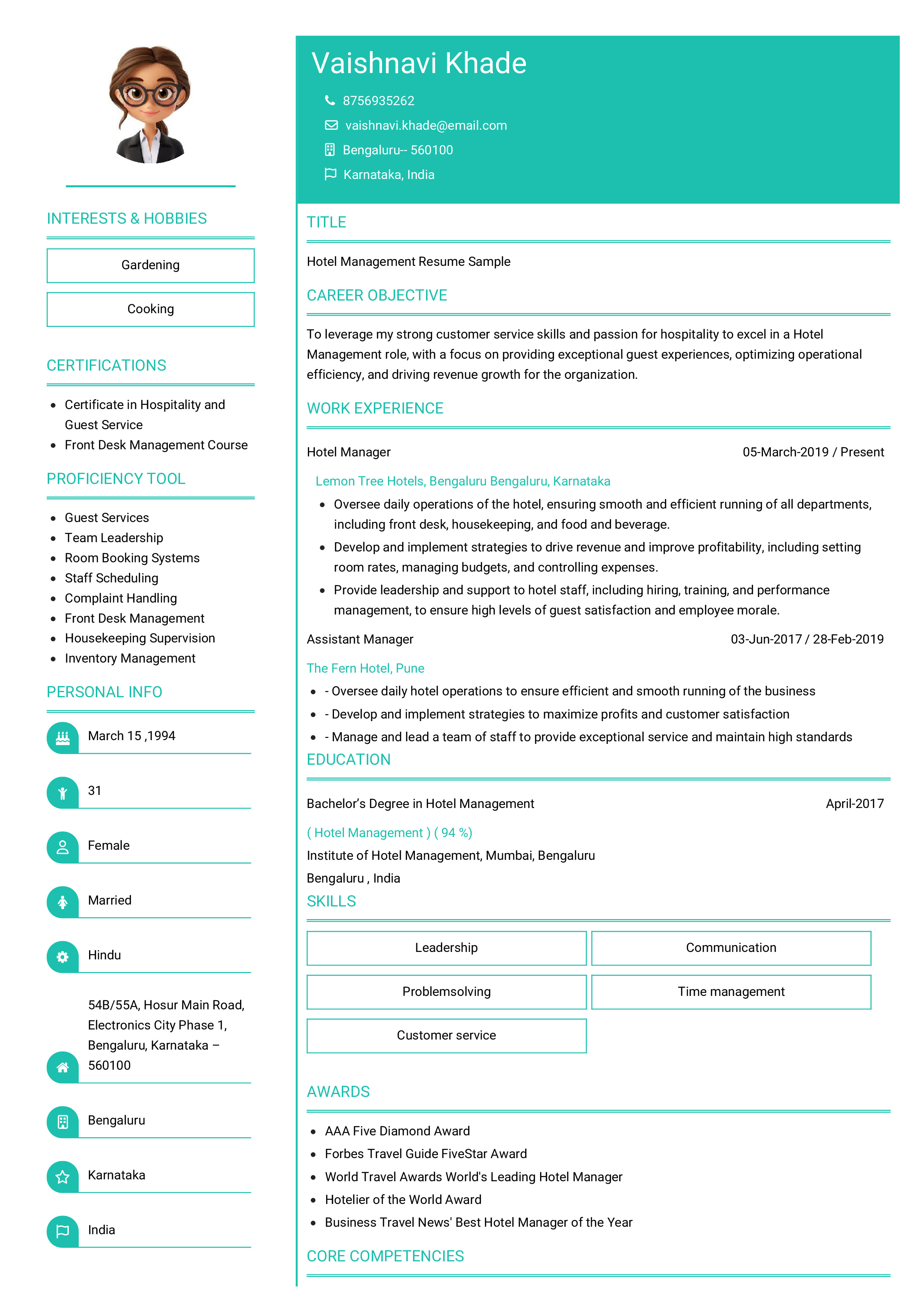 IRS Tax Examiner Resume Example