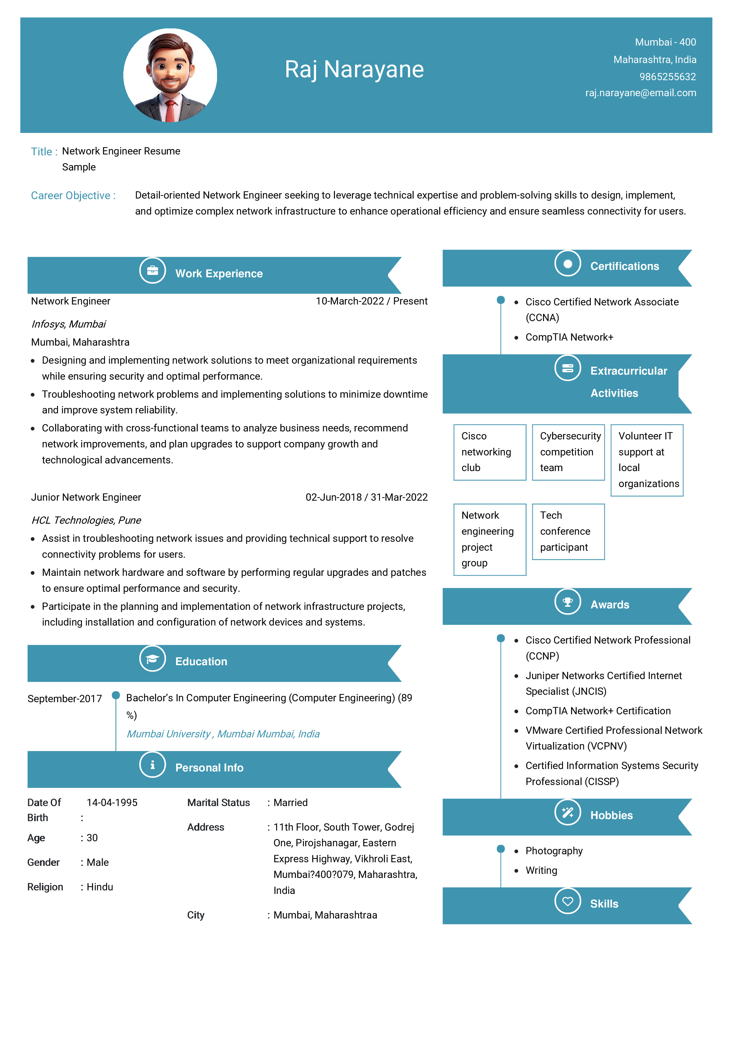 IRS Tax Examiner Resume Example