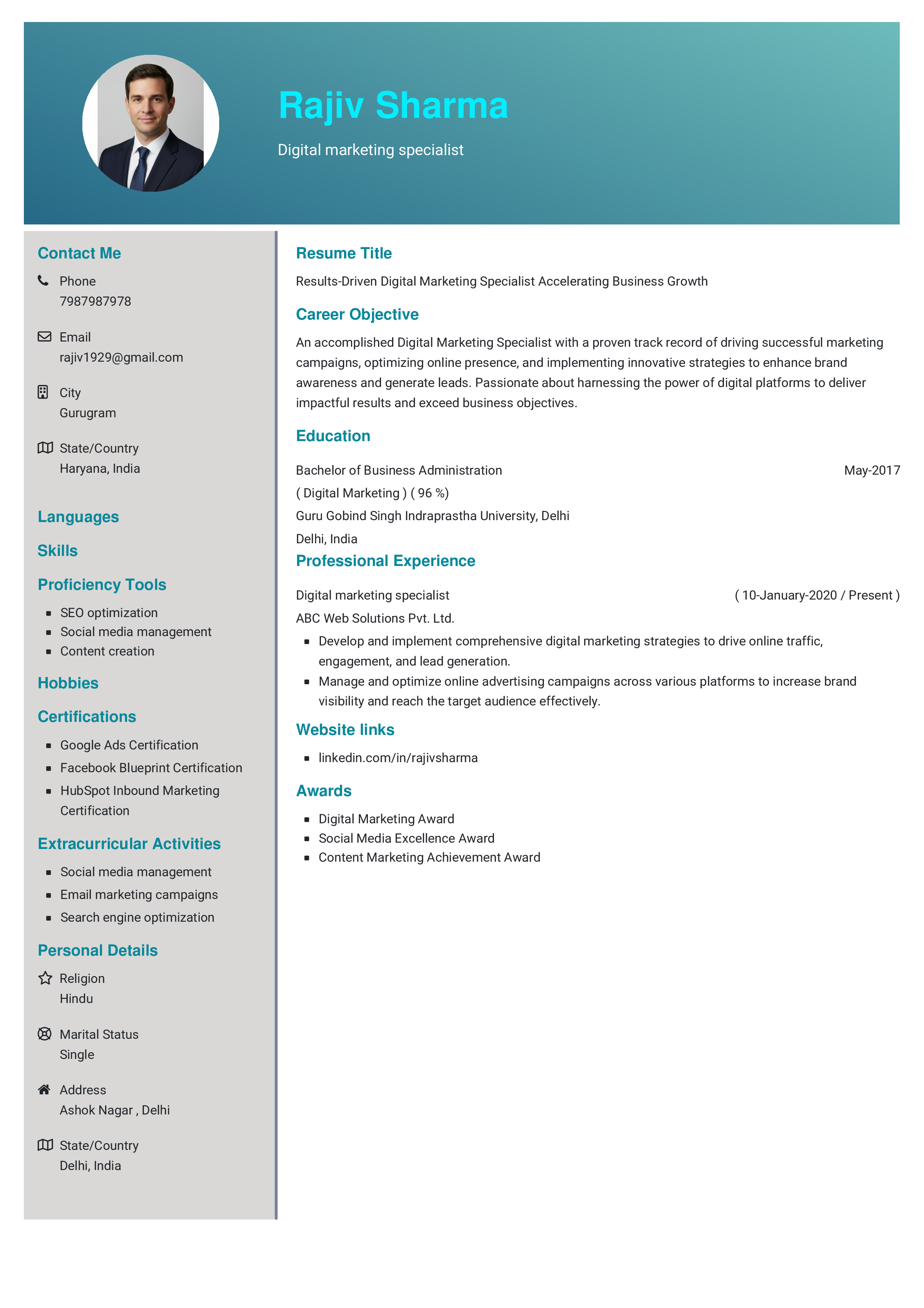 IRS Tax Examiner Resume Example