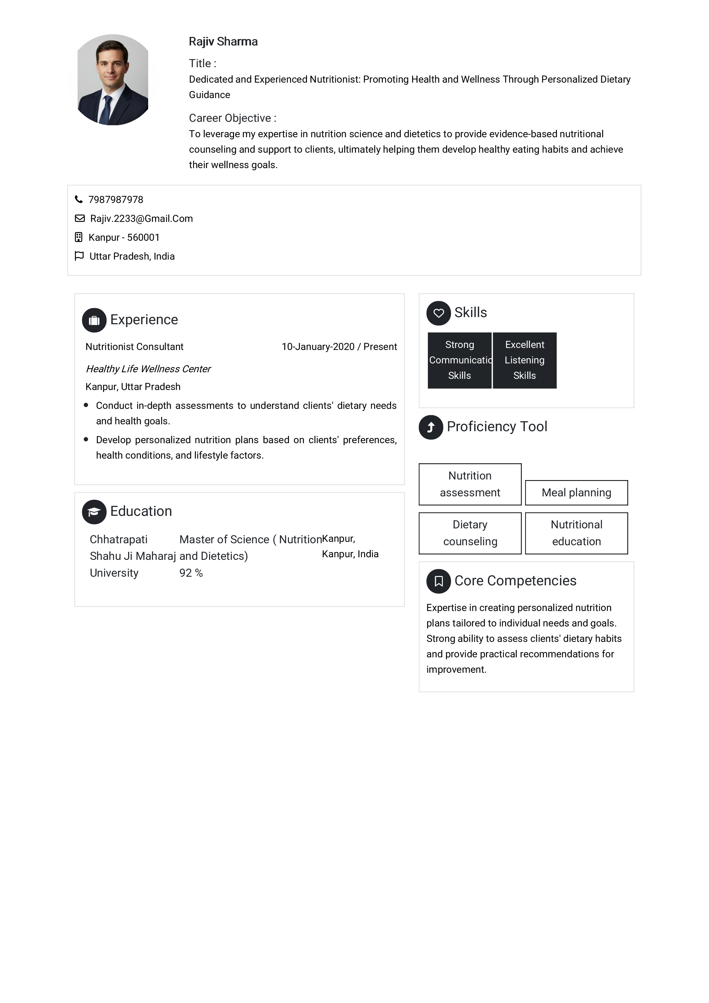 IRS Tax Examiner Resume Example
