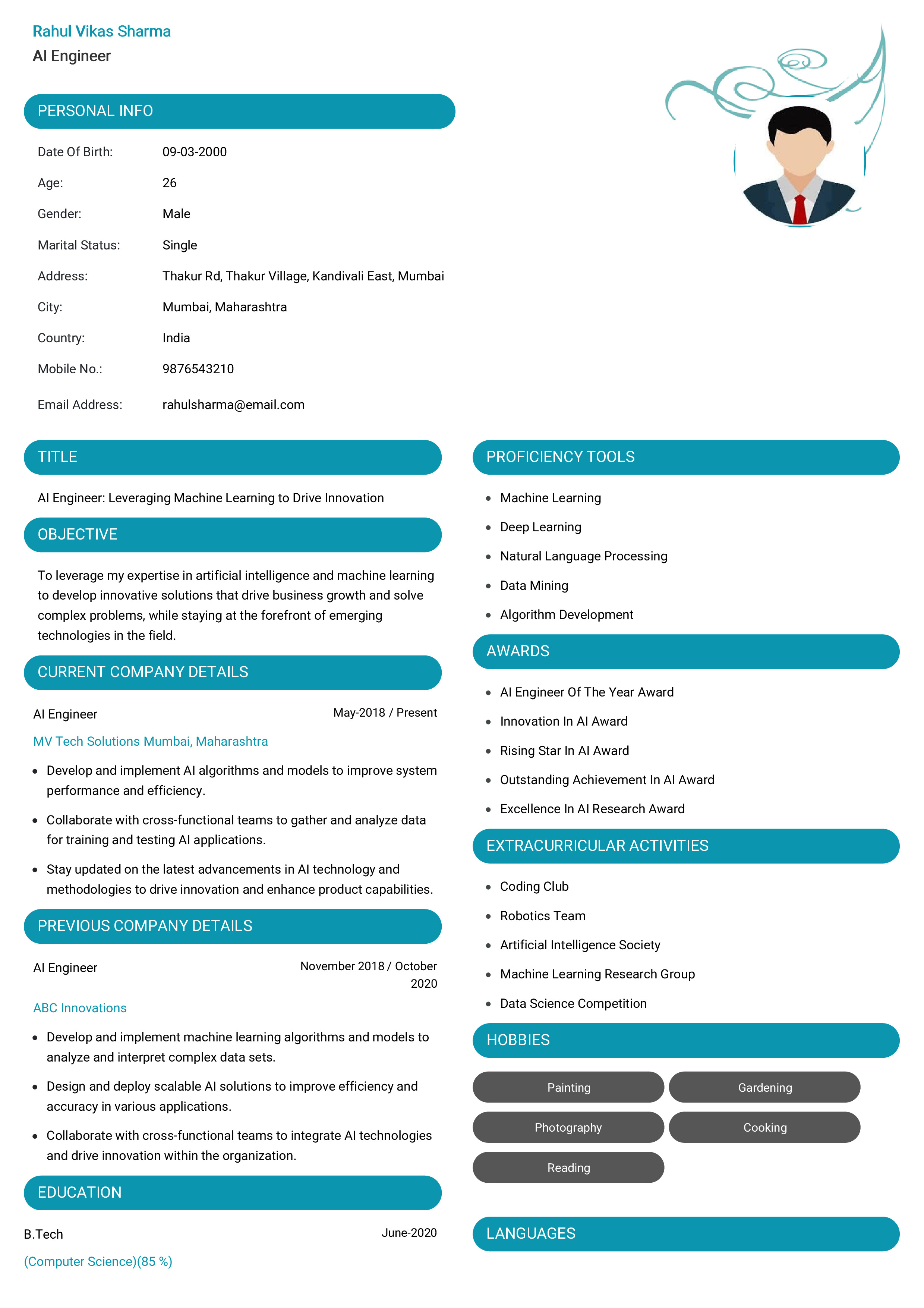 IRS Tax Examiner Resume Example