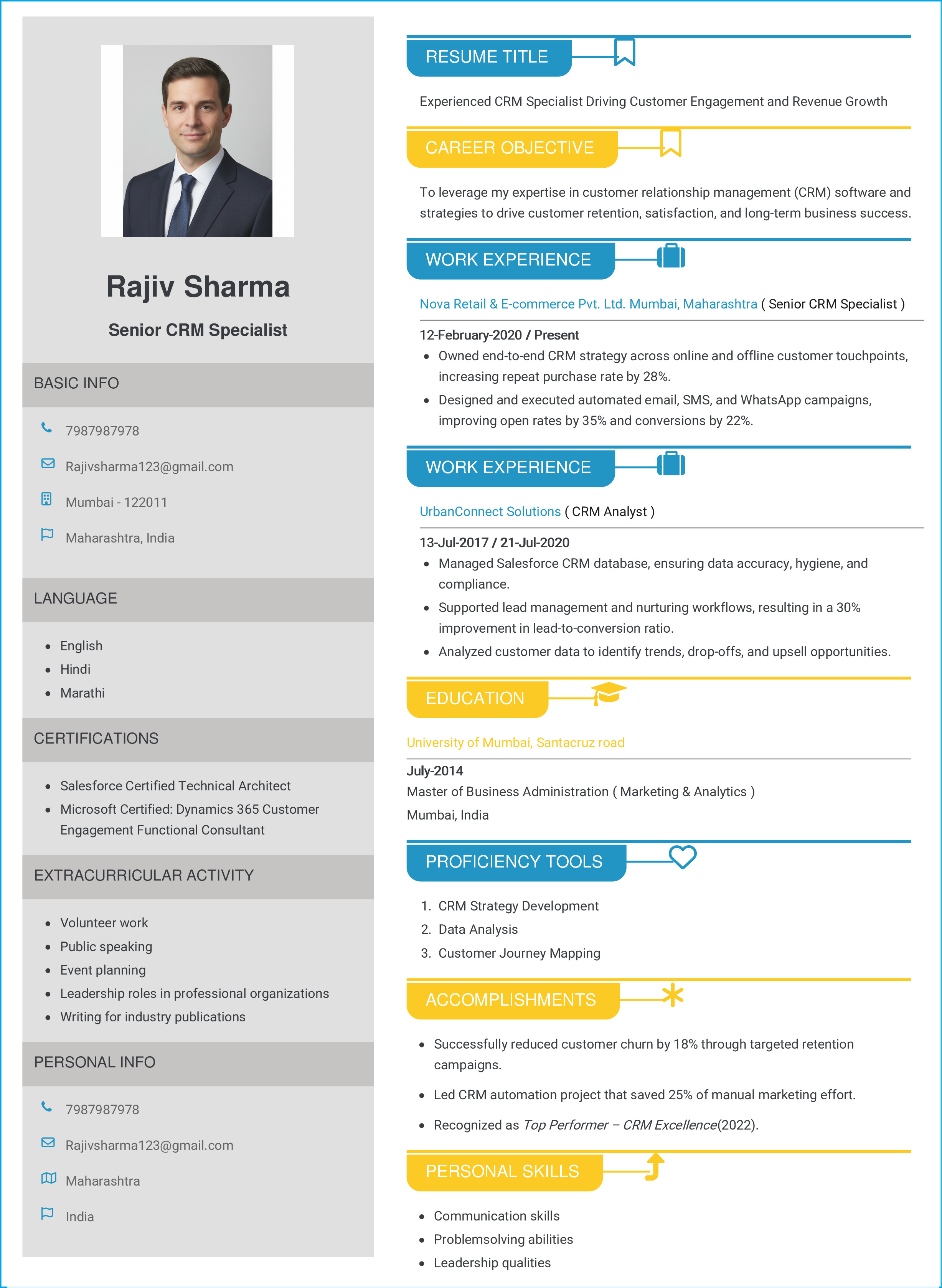 IRS Tax Examiner Resume Example
