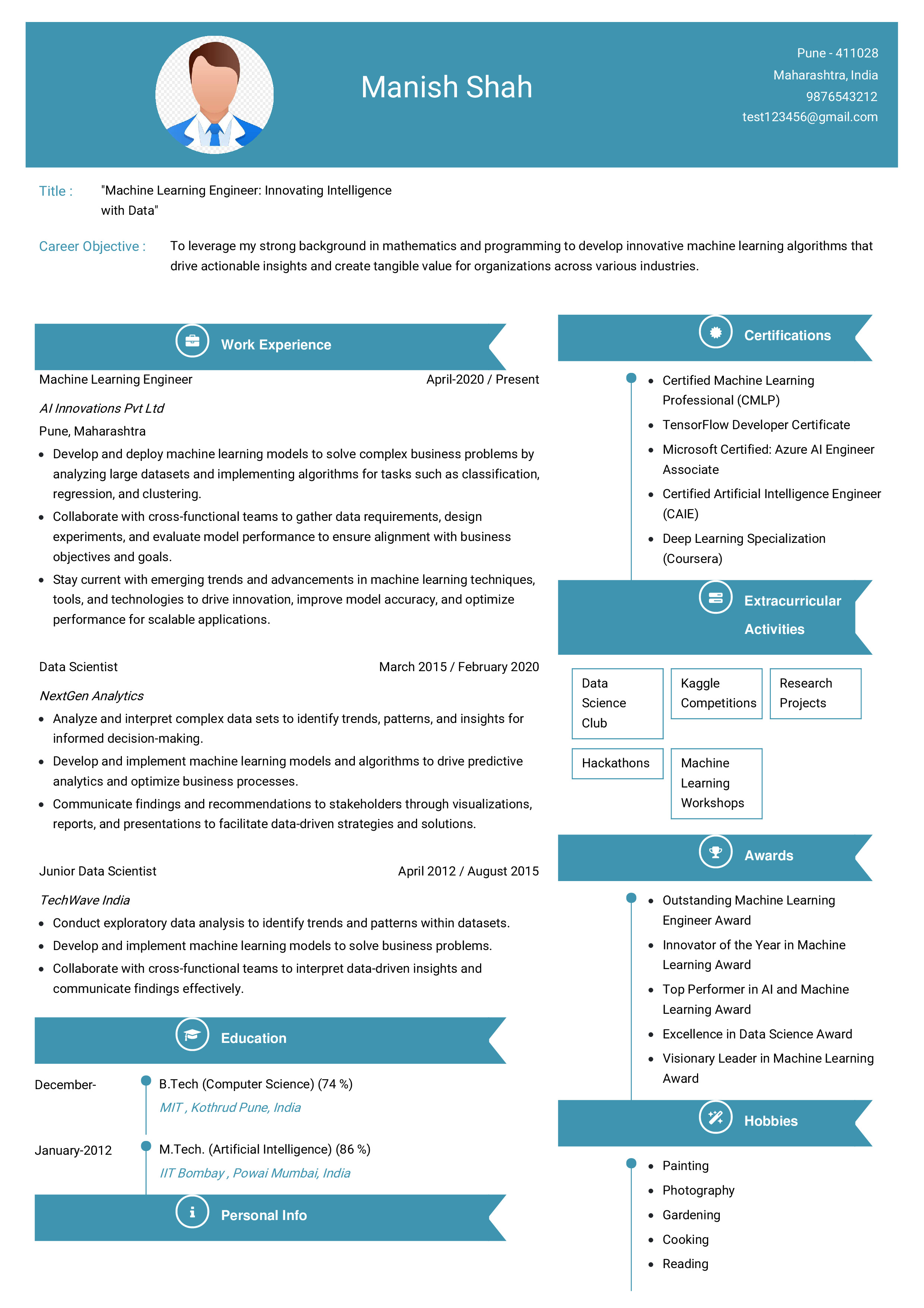 IRS Tax Examiner Resume Example