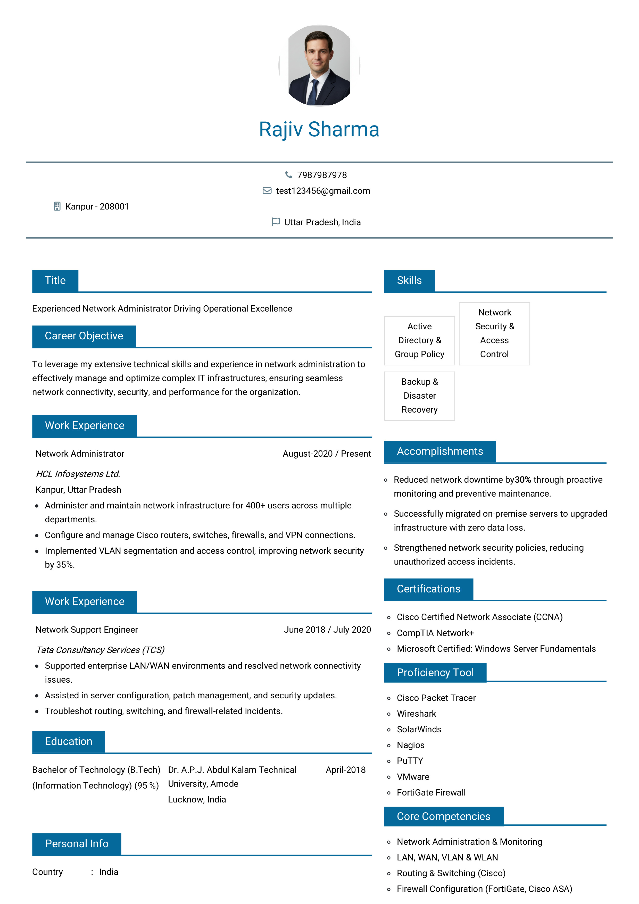 IRS Tax Examiner Resume Example