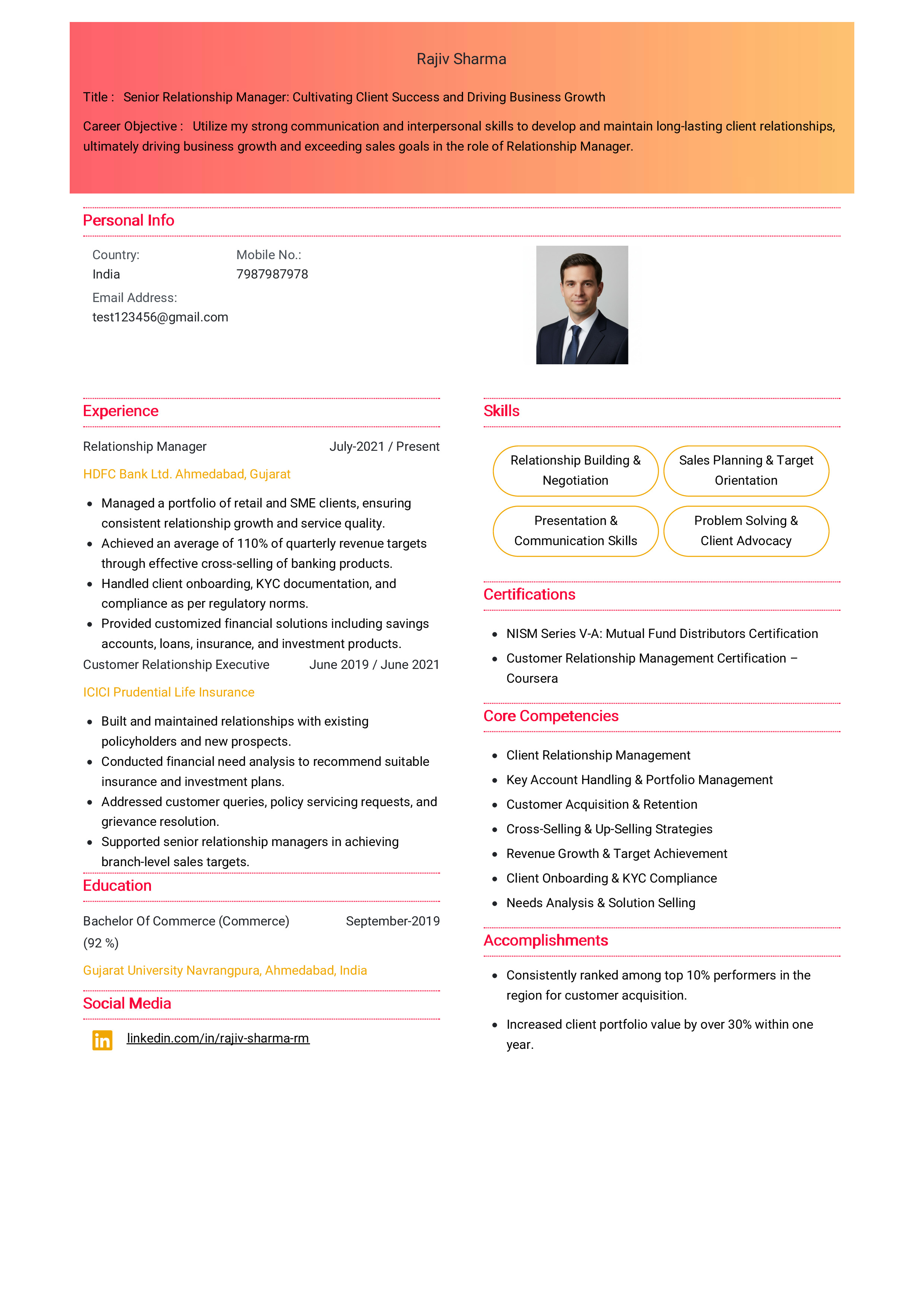 IRS Tax Examiner Resume Example