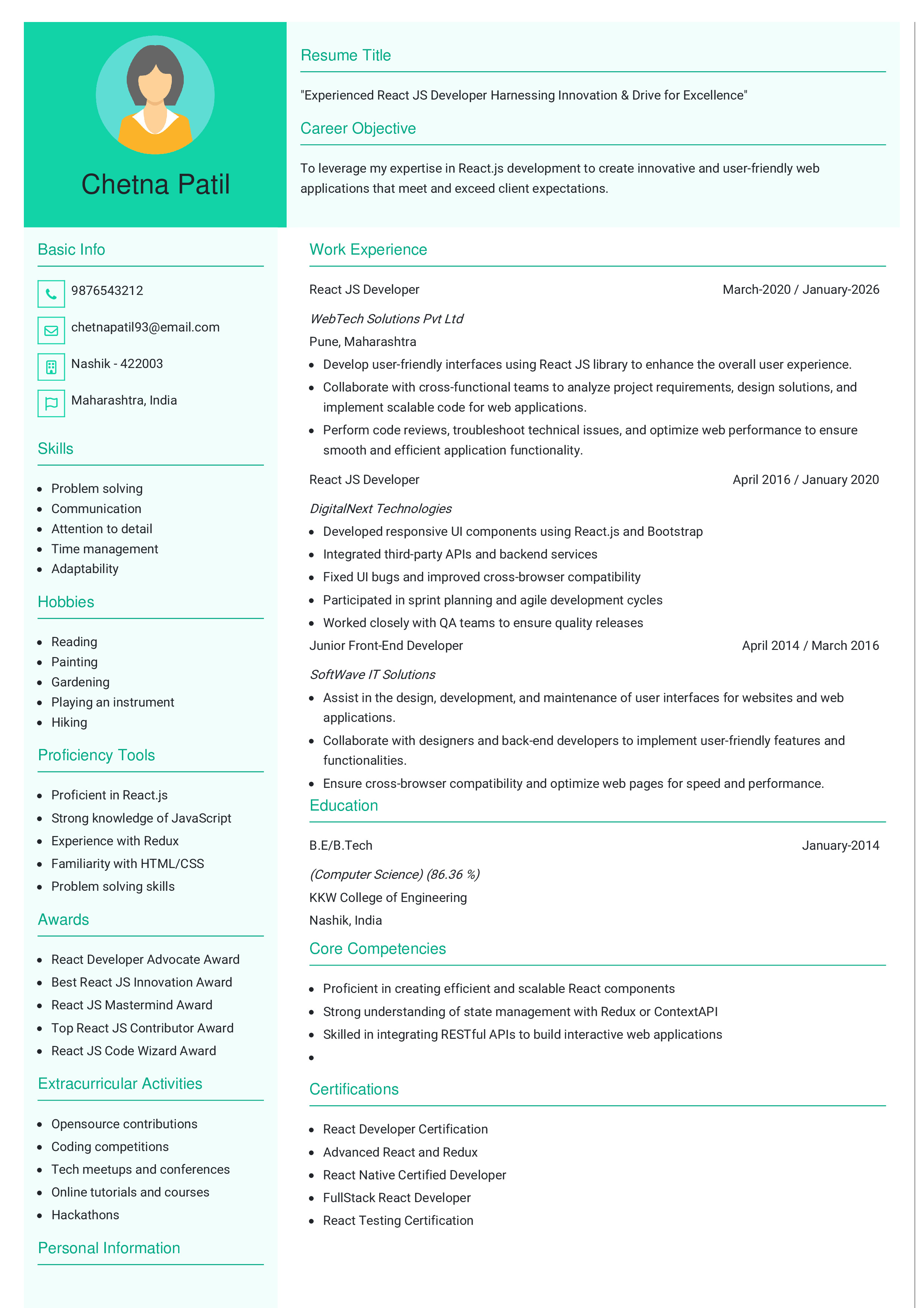 IRS Tax Examiner Resume Example