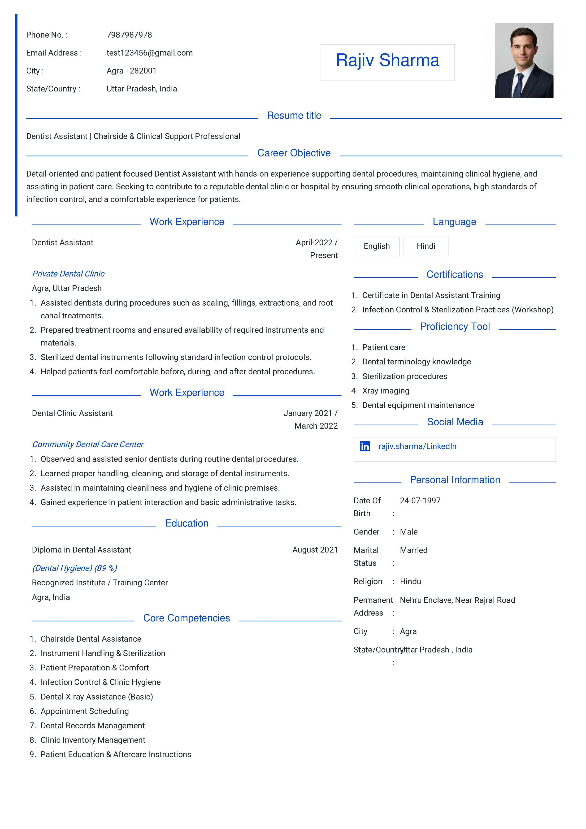 IRS Tax Examiner Resume Example