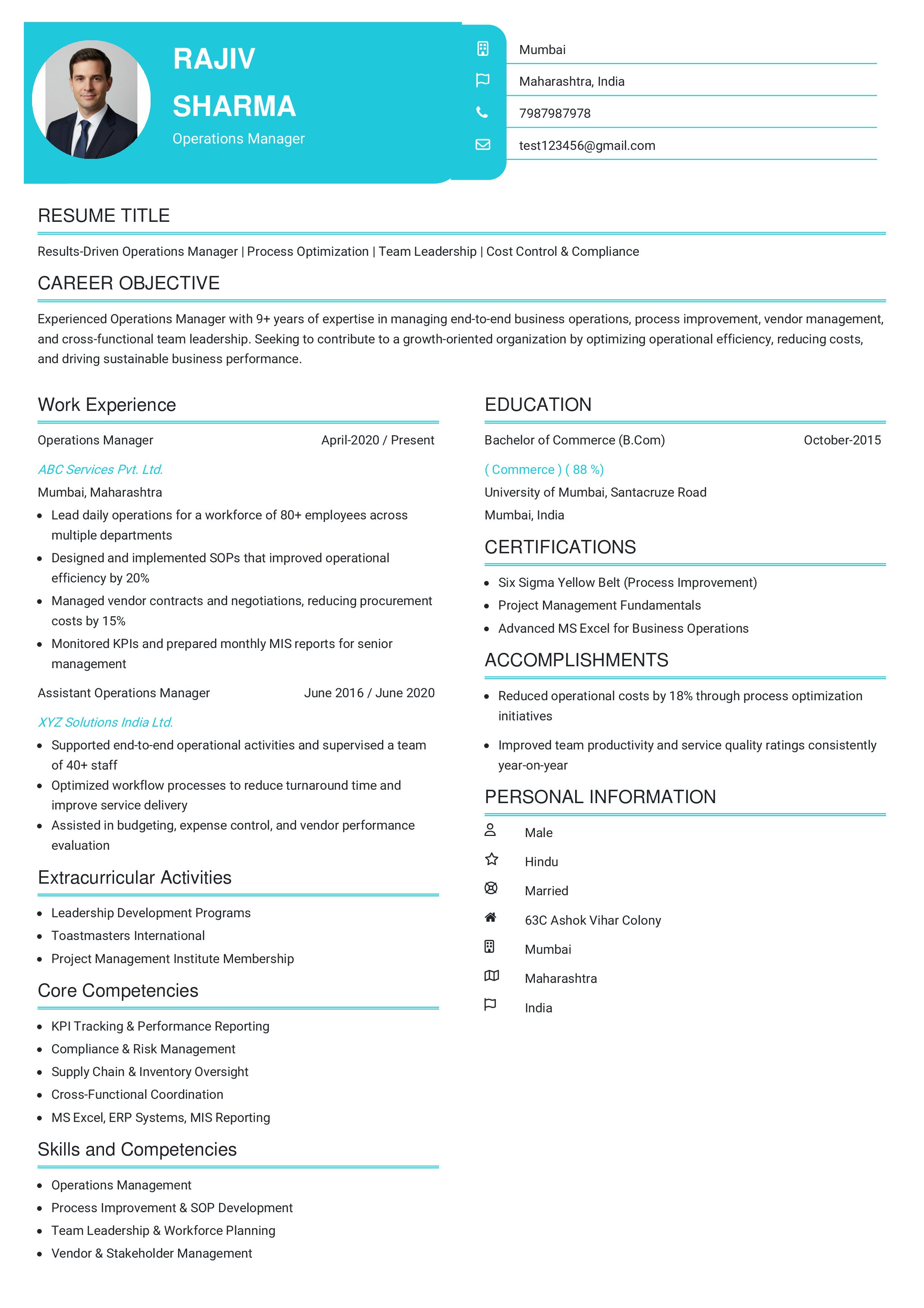 IRS Tax Examiner Resume Example