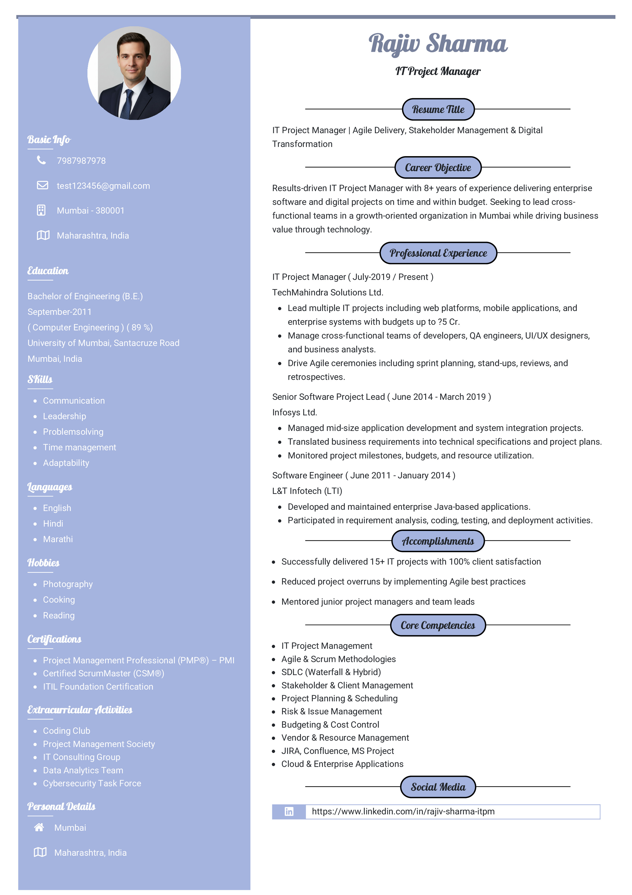 IRS Tax Examiner Resume Example