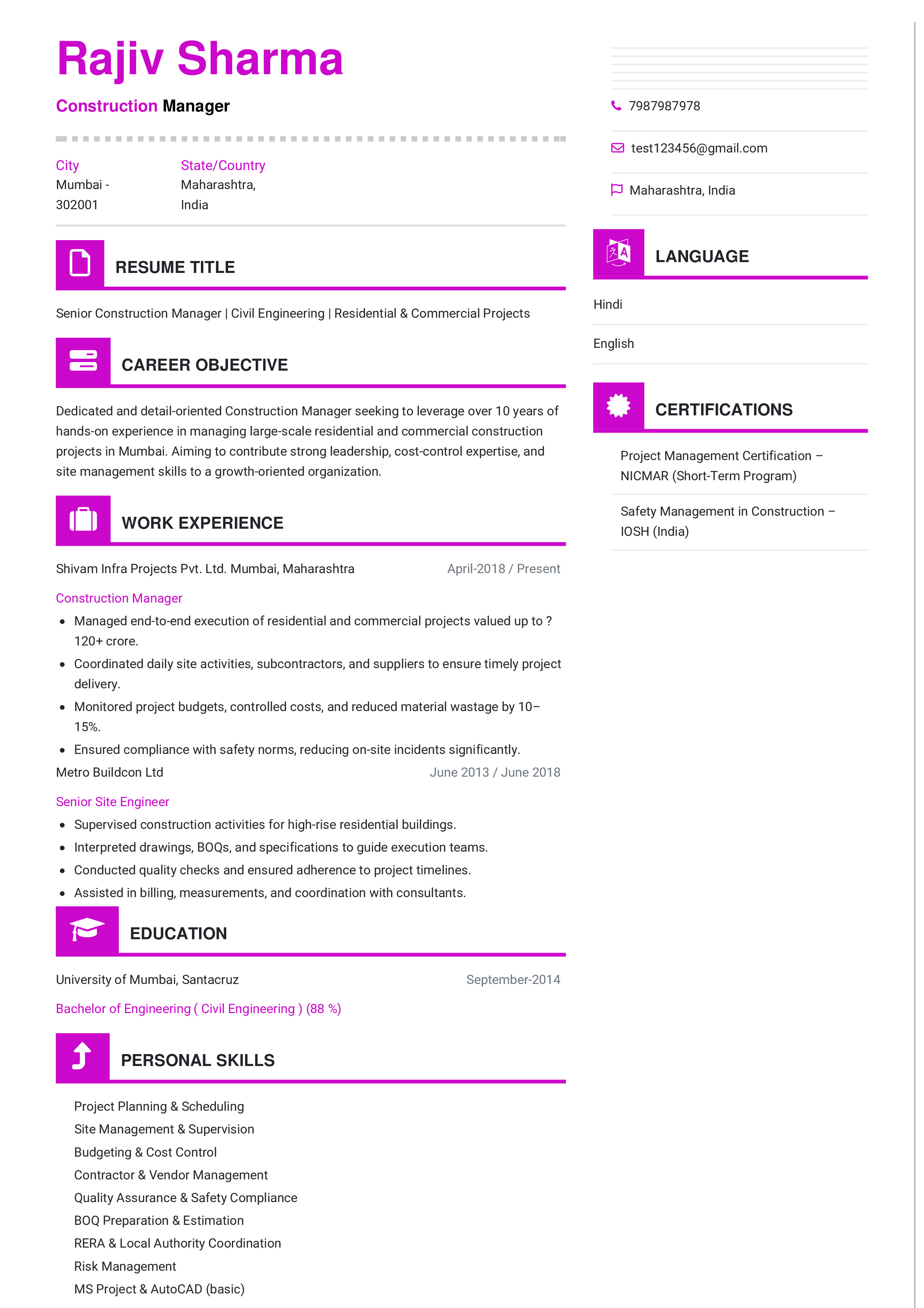 IRS Tax Examiner Resume Example