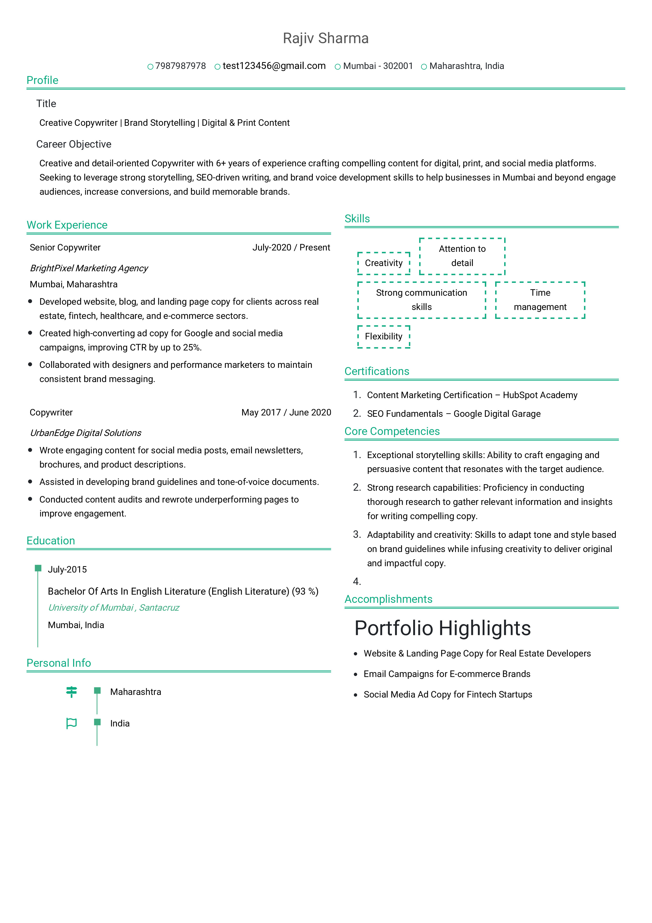 IRS Tax Examiner Resume Example