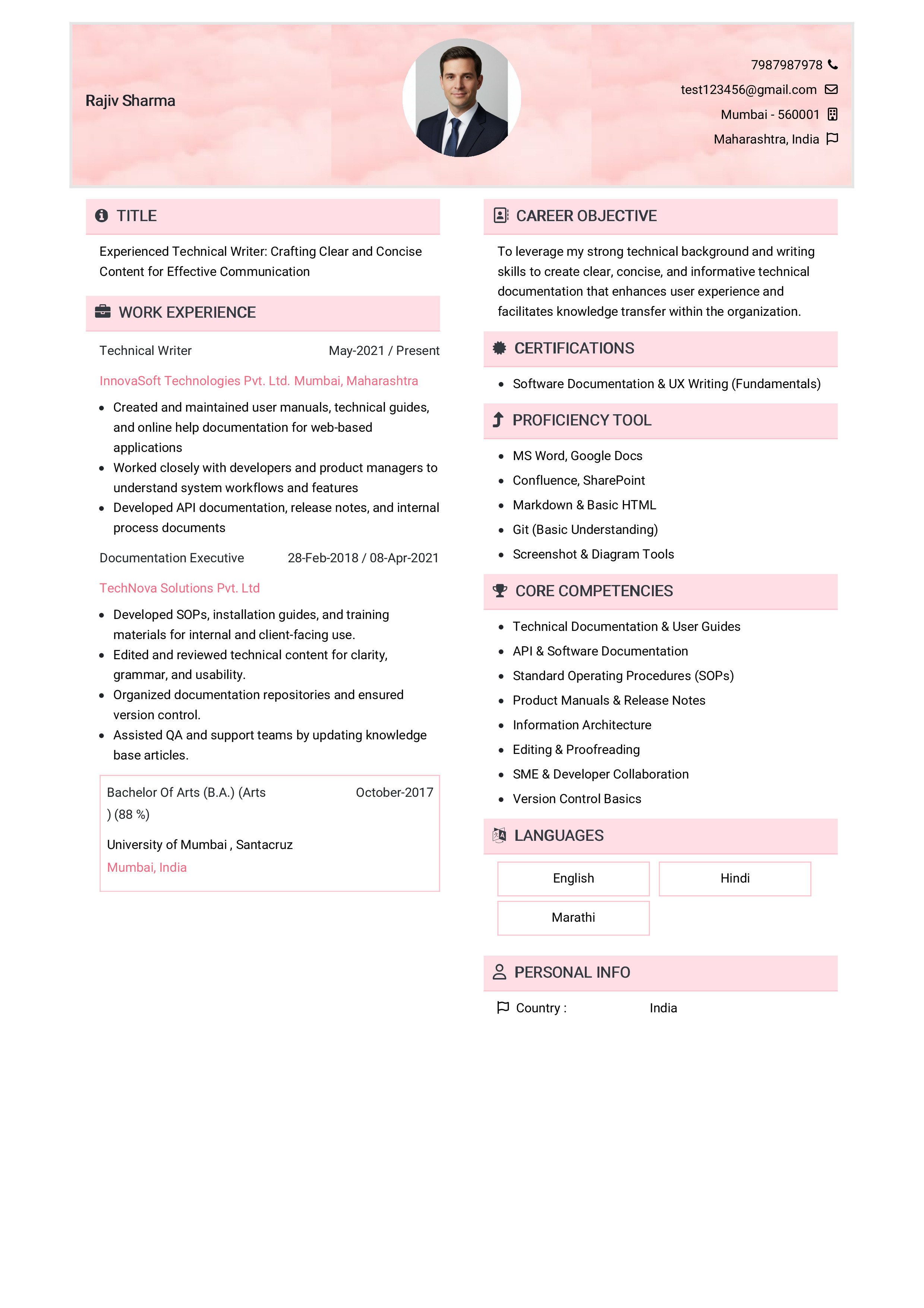 IRS Tax Examiner Resume Example