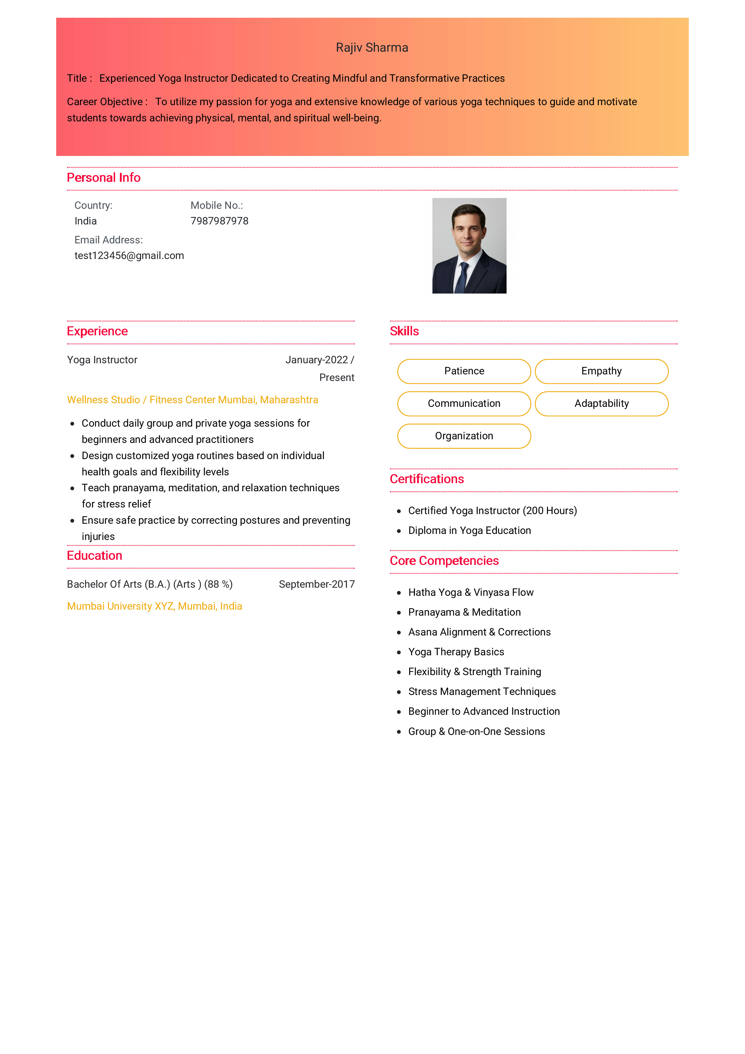 IRS Tax Examiner Resume Example