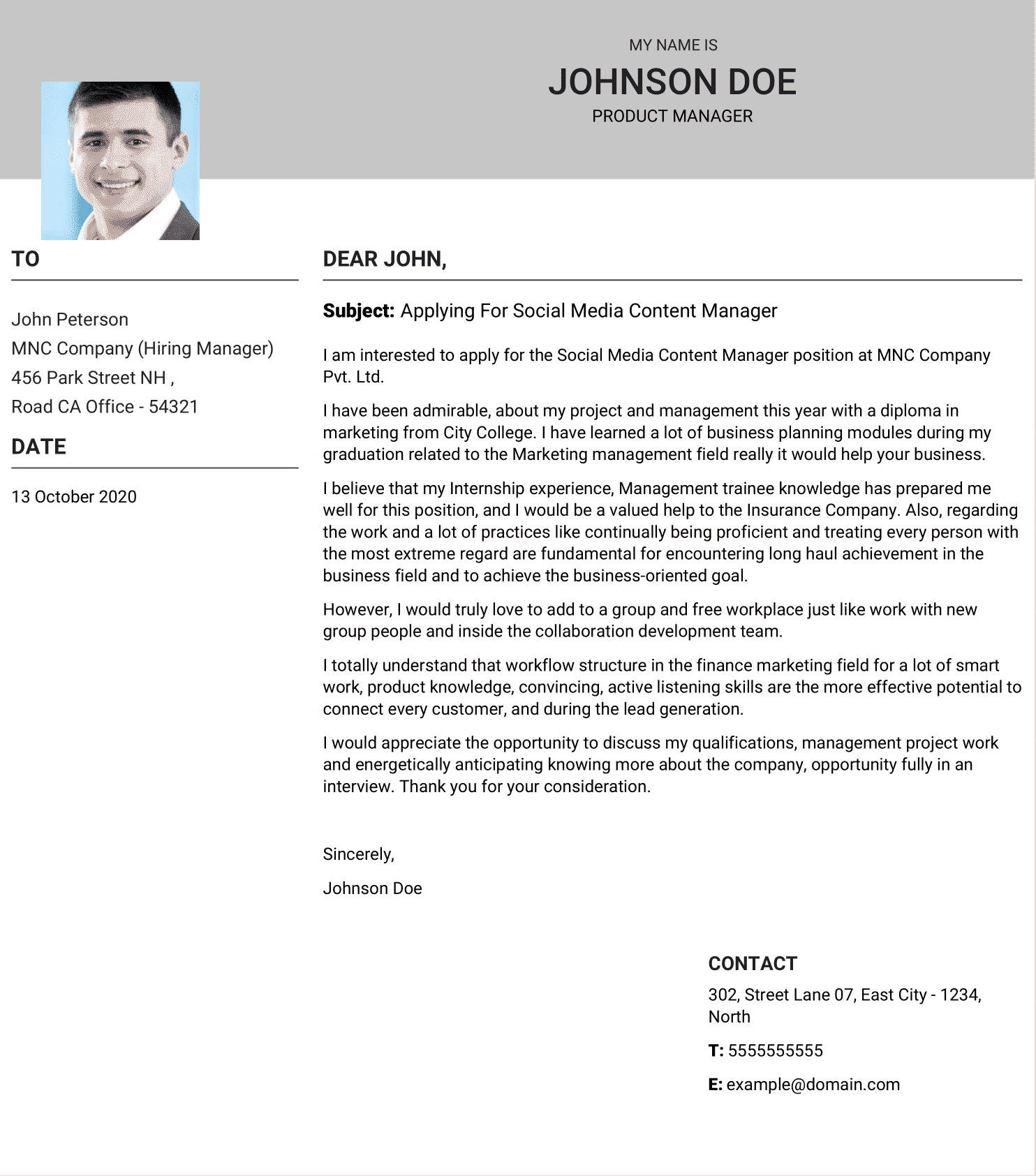 Perfect Cover Letter Format
