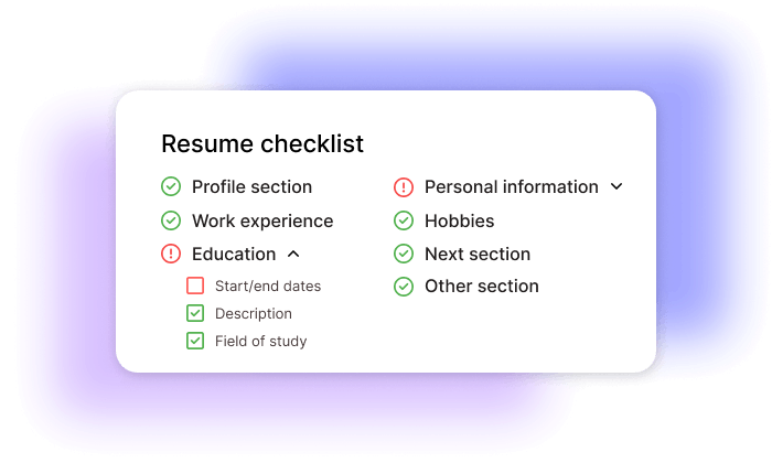 Discover your resume score and assess your standing. 